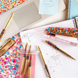 Gold Confetti-Filled Ballpoint Pen (Set of 3)