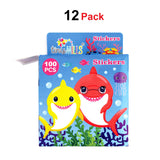 Shark Family Stickers 100 Stickers/Dispenser, Pack of 1, 6, 12 Dispensers
