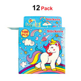 Unicorn Stickers 100 Stickers/Dispenser, Pack of 1, 6 or 12 Dispensers