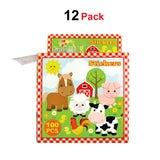 Farm Animals Barnyard Stickers 100 Stickers/Dispenser, Pack of 1 or 6 or 12 Dispensers
