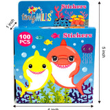 Shark Family Stickers 100 Stickers/Dispenser, Pack of 1, 6, 12 Dispensers