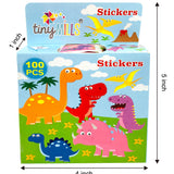 Dinosaur Stickers 100 Stickers/Dispenser, Pack of 1 or 6 or 12 Dispensers