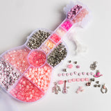 Cowgirl Pink Bead Guitar Shaped Bead Kit