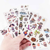 Cartoon Pirate Tattoos for Kids – 10 Sheets