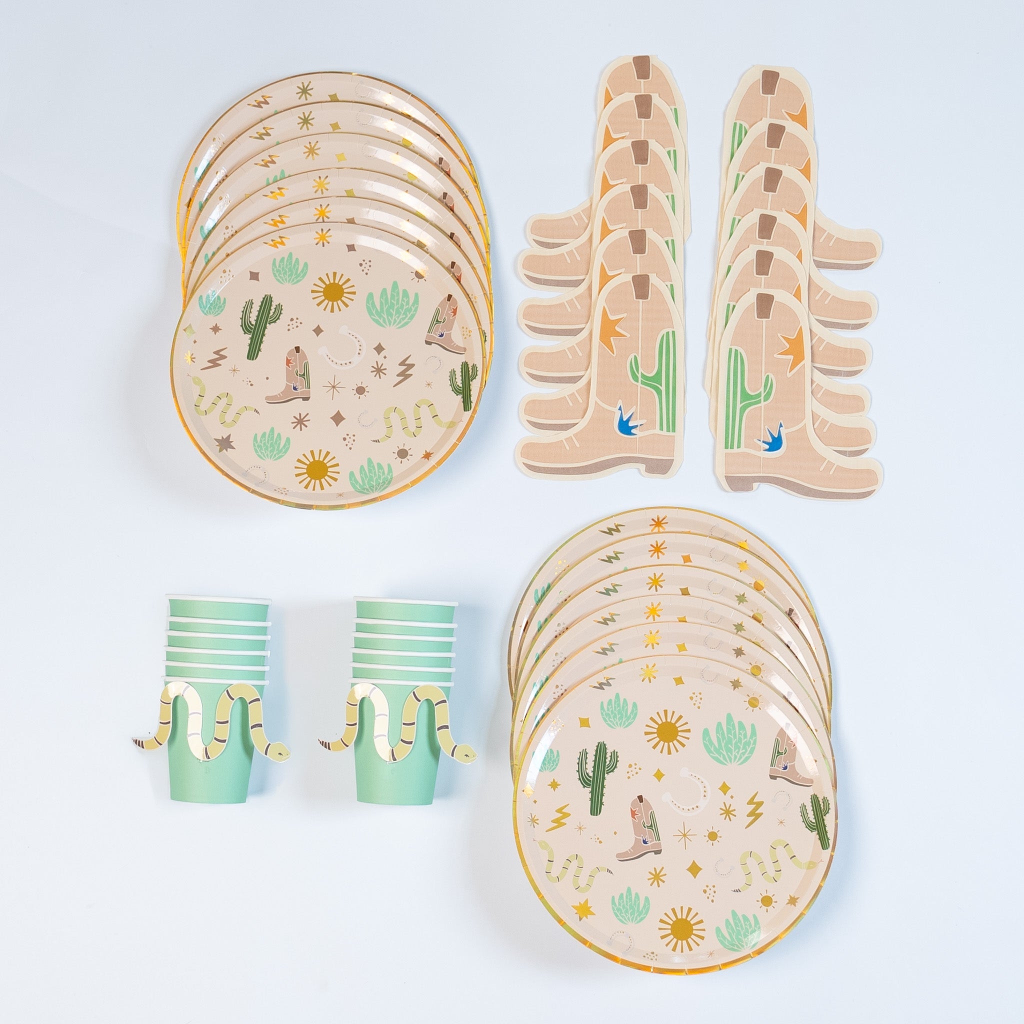 Western Birthday Party Supplies Pack (Serves 12)