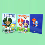 Football Coloring Books with Crayons – Set of 6 or 12