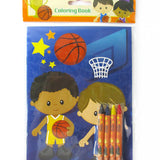 Basketball Coloring Books with Crayons – Set of 6 or 12