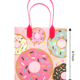 Donuts Party Favor Bags Treat Bags - Set of 6 or 12