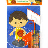 Basketball Coloring Books with Crayons – Set of 6 or 12