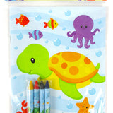 Sea Animals Coloring Books with Crayons – Set of 6 or 12