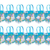 Blue Unicorn Party Favor Bags Treat Bags - Set of 6 or 12