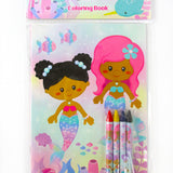 Rainbow Mermaid Coloring Books with Crayons – Set of 6 or 12