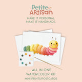 Garden Friends Watercolor Postcard Kit