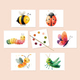 Garden Friends Watercolor Postcard Kit