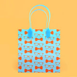 Orange Bow Tie Suspenders Party Favor Bags Treat Bags - Set of 6 or 12