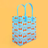 Orange Bow Tie Suspenders Party Favor Bags Treat Bags - Set of 6 or 12