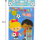 Soccer Coloring Books with Crayons – Set of 6 or 12