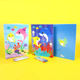 Shark Family Coloring Books with Crayons  – Set of 6 or 12