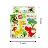 Animal Stickers 100 Stickers/Dispenser, Pack of 1, 6 or 12 Dispensers