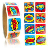Superhero Stickers 100 Stickers/Dispenser, Pack of 1, 6 or 12 Dispensers