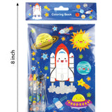 Outer Space Coloring Books with Crayons – Set of 6 or 12