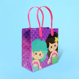 Mermaid Party Favor Bags Treat Bags - Set of 6 or 12