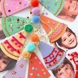 Pom Pom Party Hats Reusable Party Garland