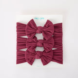 Baby Girl Bow Headband Same Color 3 Piece Set