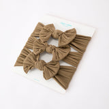 Baby Girl Bow Headband Same Color 3 Piece Set