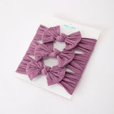 Baby Girl Bow Headband Same Color 3 Piece Set