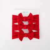 Baby Girl Bow Headband Same Color 3 Piece Set