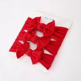 Baby Girl Bow Headband Same Color 3 Piece Set