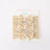 Baby Girl Bow Headband Same Color 3 Piece Set