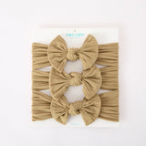 Baby Girl Bow Headband Same Color 3 Piece Set