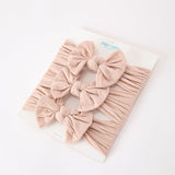 Baby Girl Bow Headband Same Color 3 Piece Set