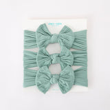 Baby Girl Bow Headband Same Color 3 Piece Set