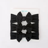 Baby Girl Bow Headband Same Color 3 Piece Set