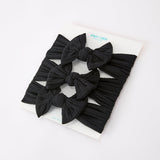 Baby Girl Bow Headband Same Color 3 Piece Set