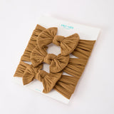 Baby Girl Bow Headband Same Color 3 Piece Set