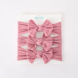 Baby Girl Bow Headband Same Color 3 Piece Set
