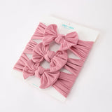 Baby Girl Bow Headband Same Color 3 Piece Set