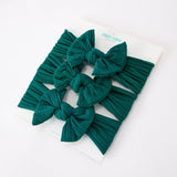 Baby Girl Bow Headband Same Color 3 Piece Set