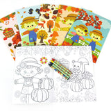 Fall Harvest Coloring Books with Crayons – Set of 6 or 12