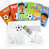 Soccer Coloring Books with Crayons – Set of 6 or 12