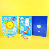 Outer Space Coloring Books with Crayons – Set of 6 or 12