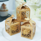 Gold Lace Favor Boxes with Butterfly Top (25 Pack)