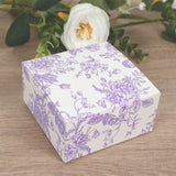 French Toile Favor Boxes, Lavender (25 Pack)