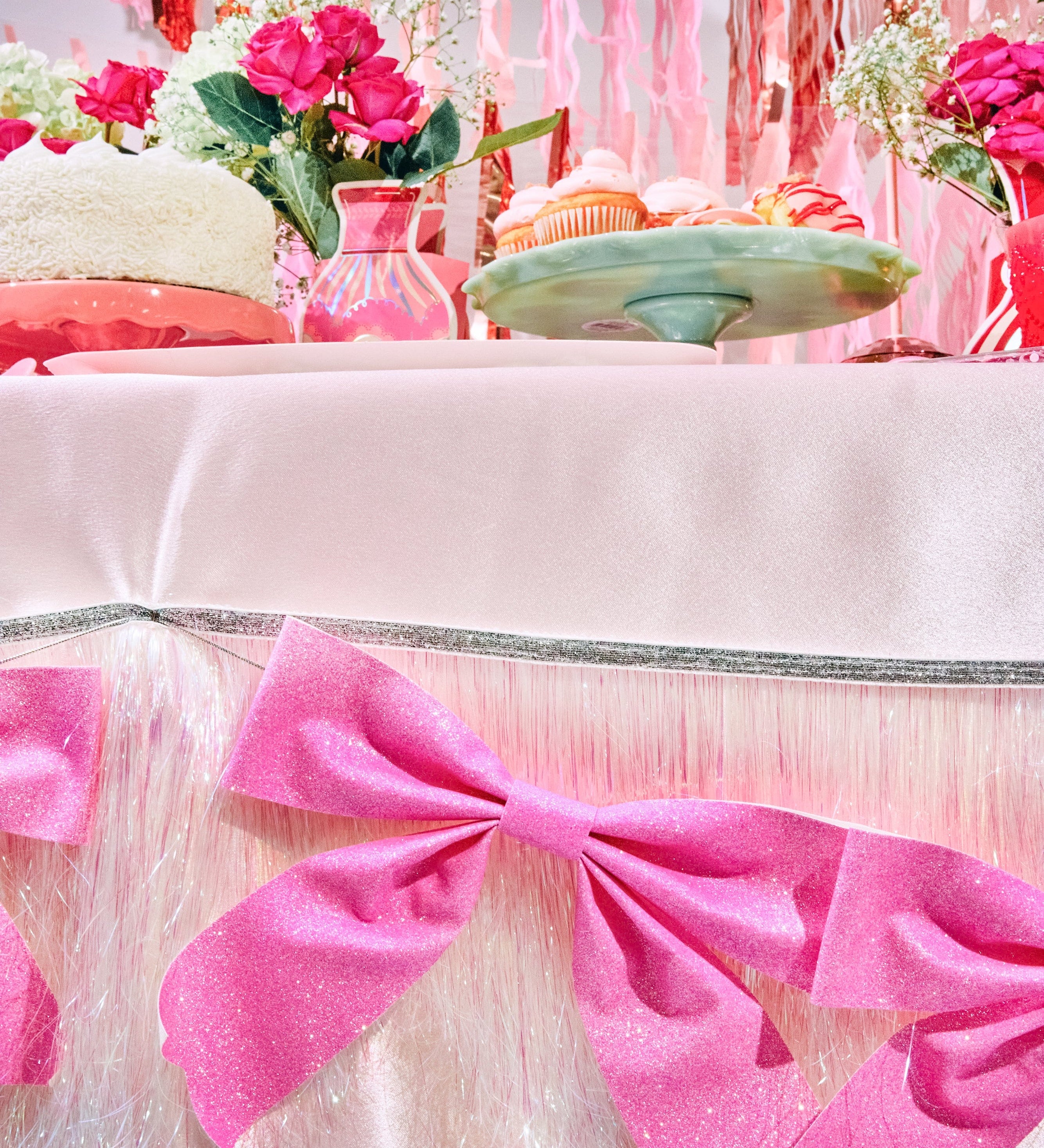 Glitter Bows & Fringe Reusable Party Garland