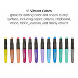 Mixed Media Gel Stick Crayons - 12 Metallic Colors