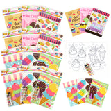 Ice Cream Coloring Books with Crayons – Set of 6 or 12